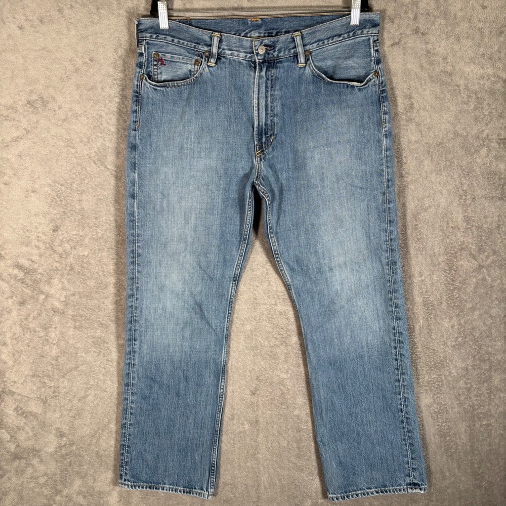 Polo Ralph Lauren 867 Classic Fit Jeans Mens 36x29 Light Wash Blue 100% Cotton